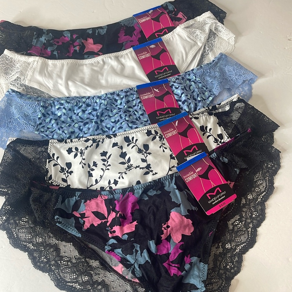 Maidenform Tanga Panties 5 Pairs Size XL / 8